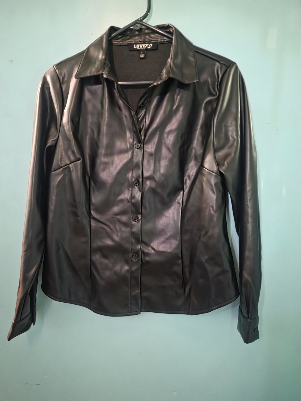 Love 83 Black Lightweight Shirt Jacket